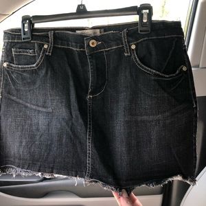 Distressed black denim skirt Sz 10